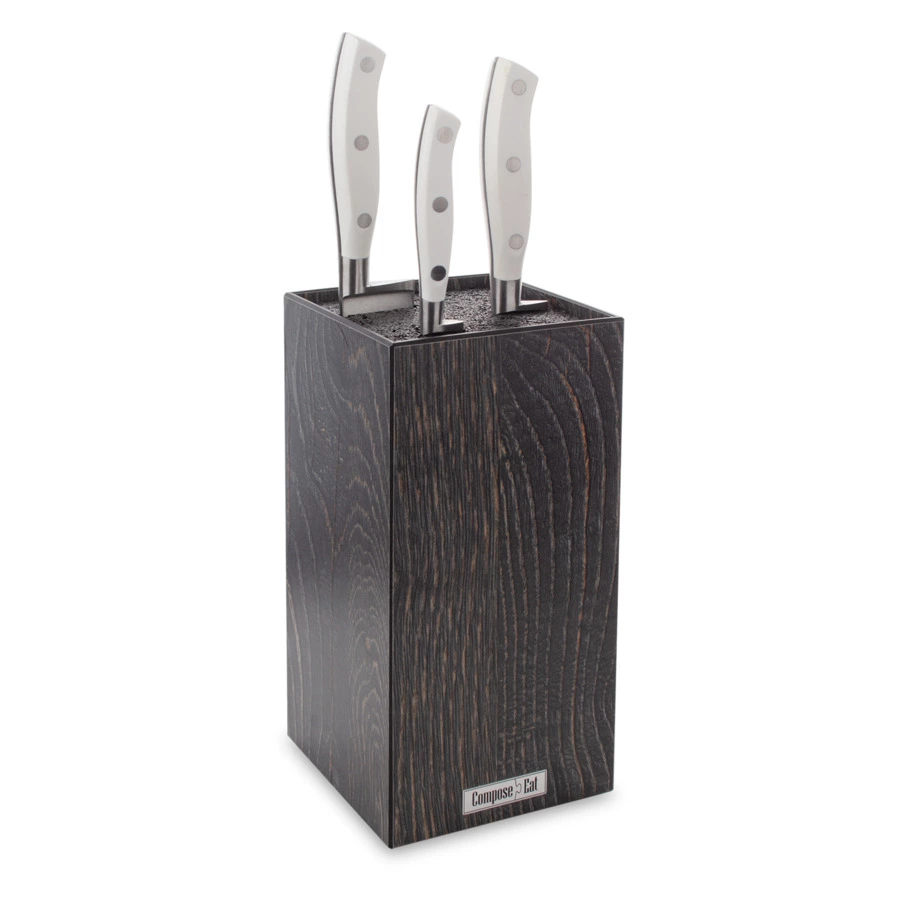 Подставка для ножей ComposeEat Elegance 11х11х24 см, композит,  дуб Бренди