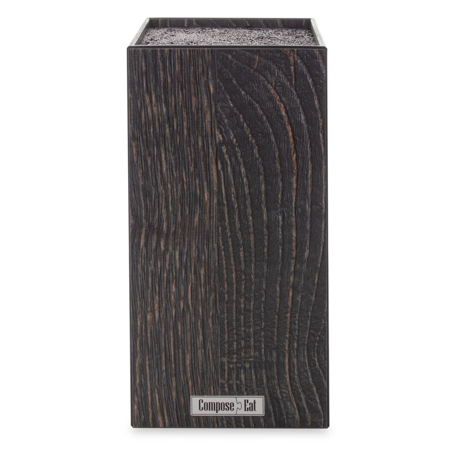 Подставка для ножей ComposeEat Elegance 11х11х24 см, композит,  дуб Бренди