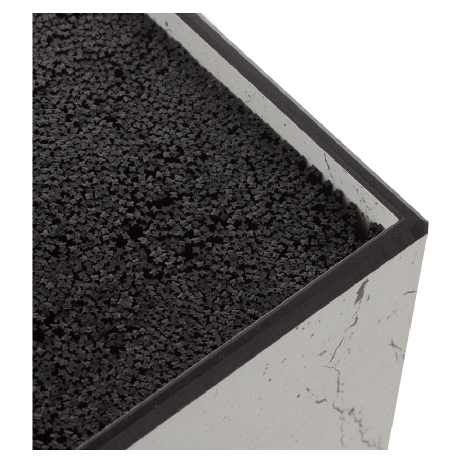 Подставка для ножей ComposeEat Elegance 11х11х24 см, композит, мрамор Бьянко