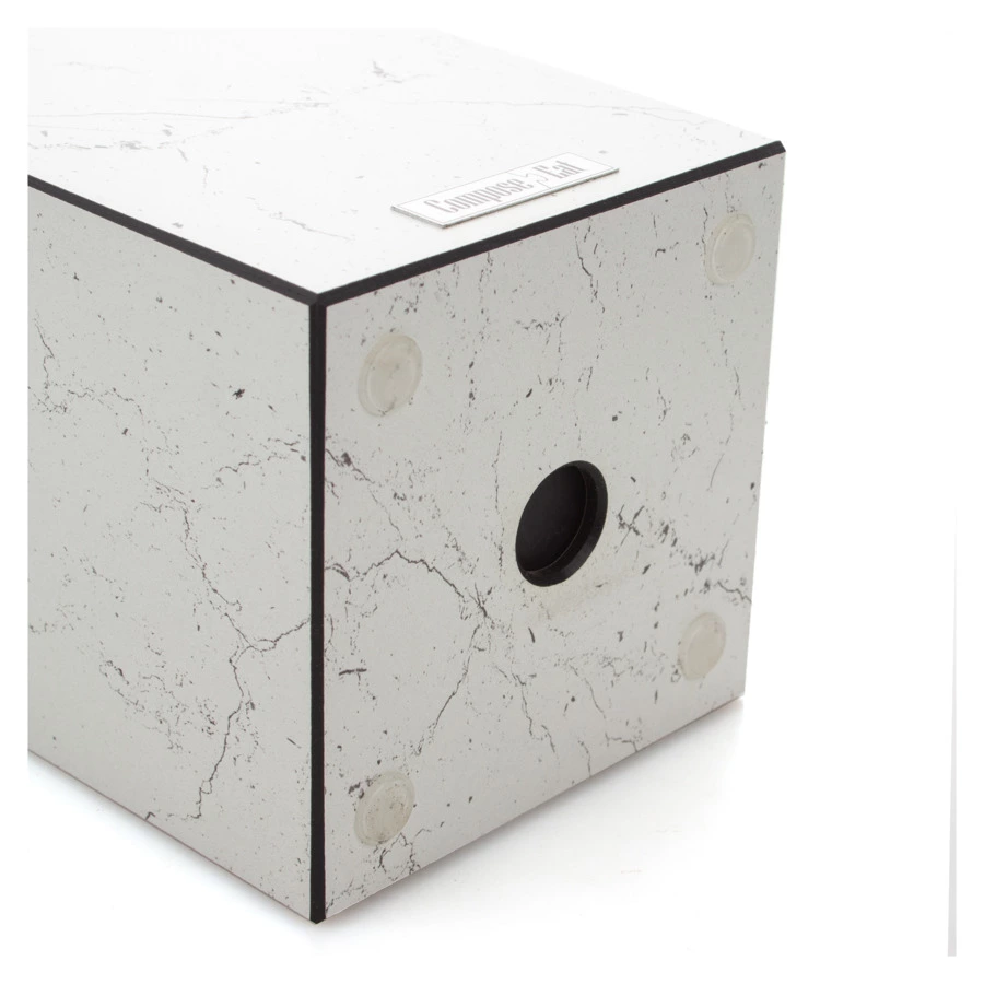 Подставка для ножей ComposeEat Elegance 11х11х24 см, композит, мрамор Бьянко