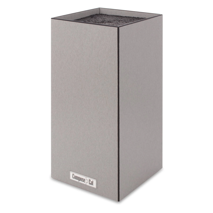 Подставка для ножей ComposeEat Elegance 11х11х24 см, композит,  стальная