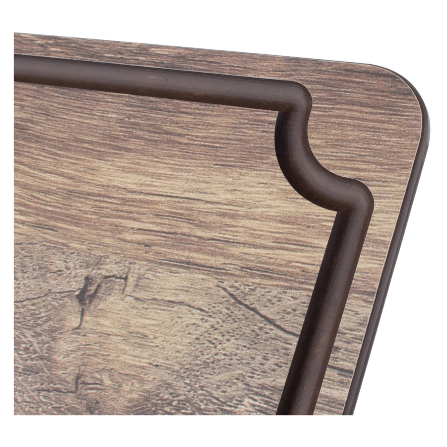 Доска для сервировки и нарезки с желобом ComposeEat Surface 24х24 см, композит, дуб мореный