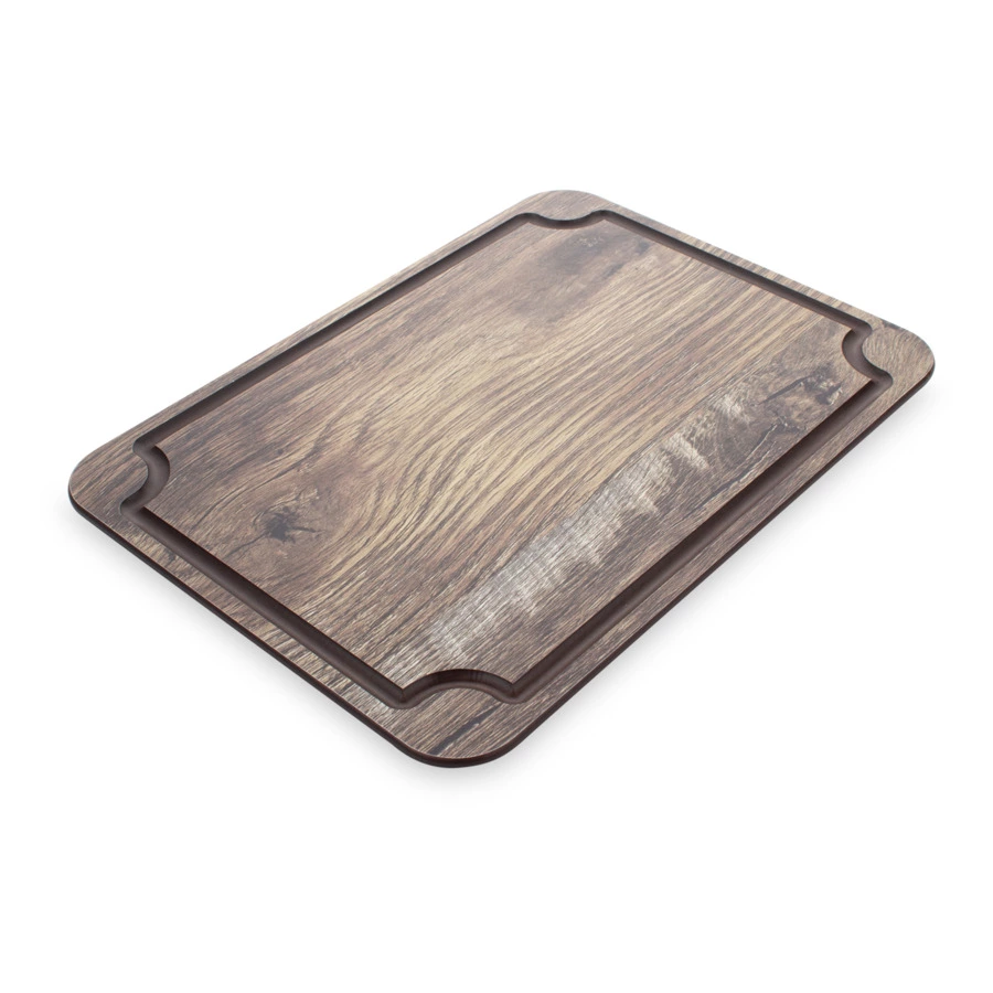 Доска для сервировки и нарезки с желобом ComposeEat Surface 24х18 см, композит, дуб мореный