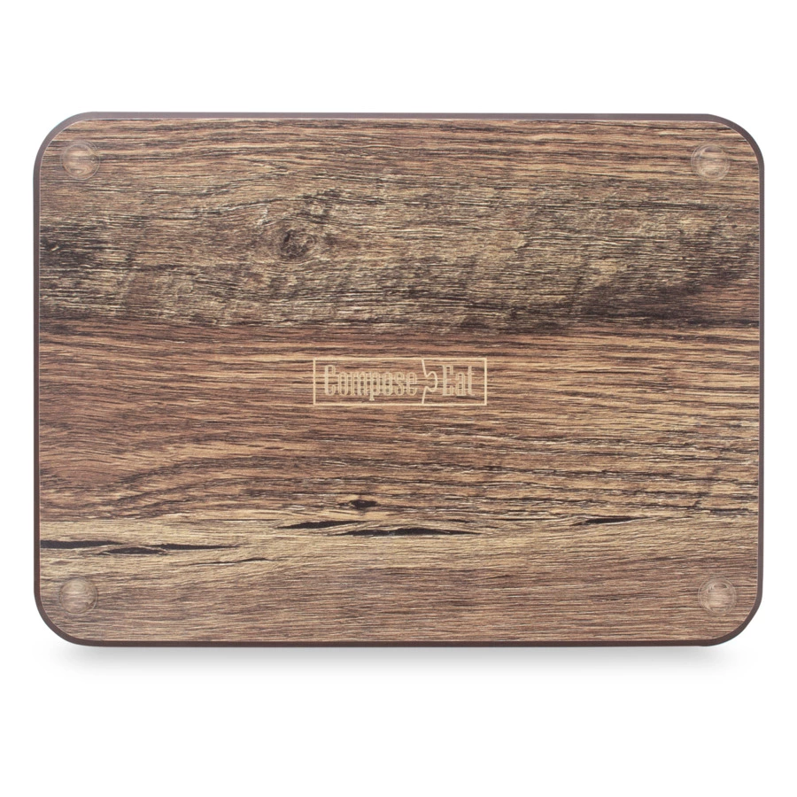 Доска для сервировки и нарезки с желобом ComposeEat Surface 24х18 см, композит, дуб мореный
