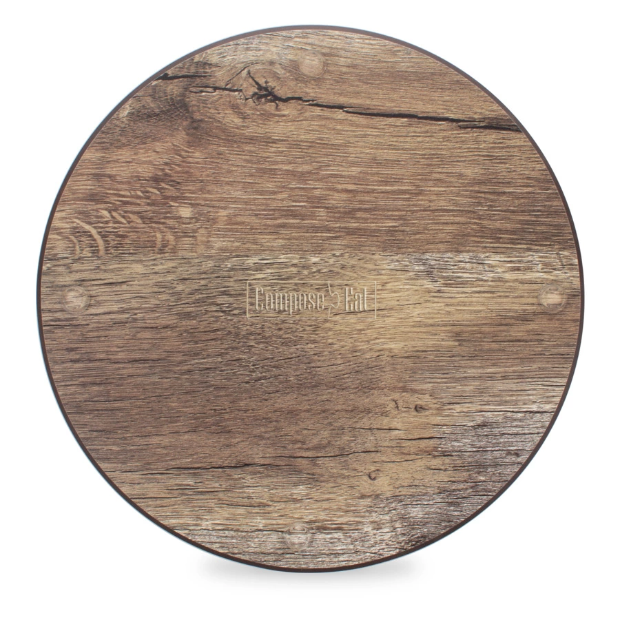 Доска для сервировки и нарезки с желобом ComposeEat Surface D25 см, композит, дуб мореный