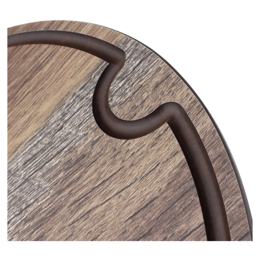 Доска для сервировки и нарезки с желобом ComposeEat Surface D25 см, композит, дуб мореный