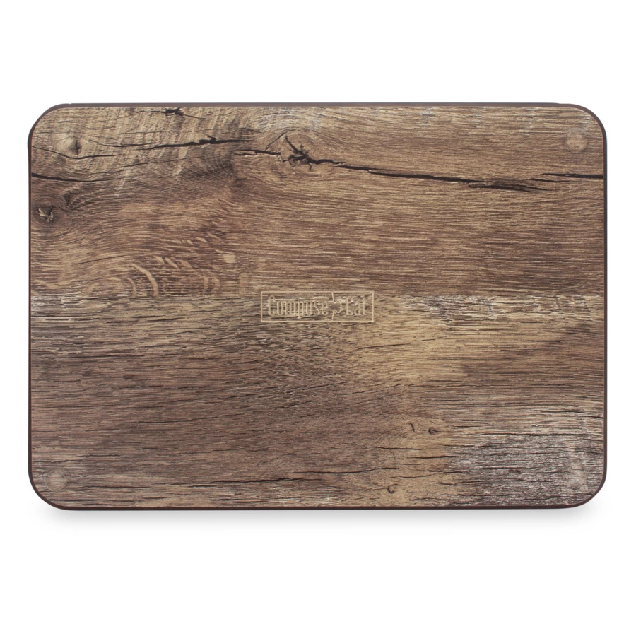 Доска для сервировки и нарезки с желобом ComposeEat Surface 29х20 см, композит, дуб мореный