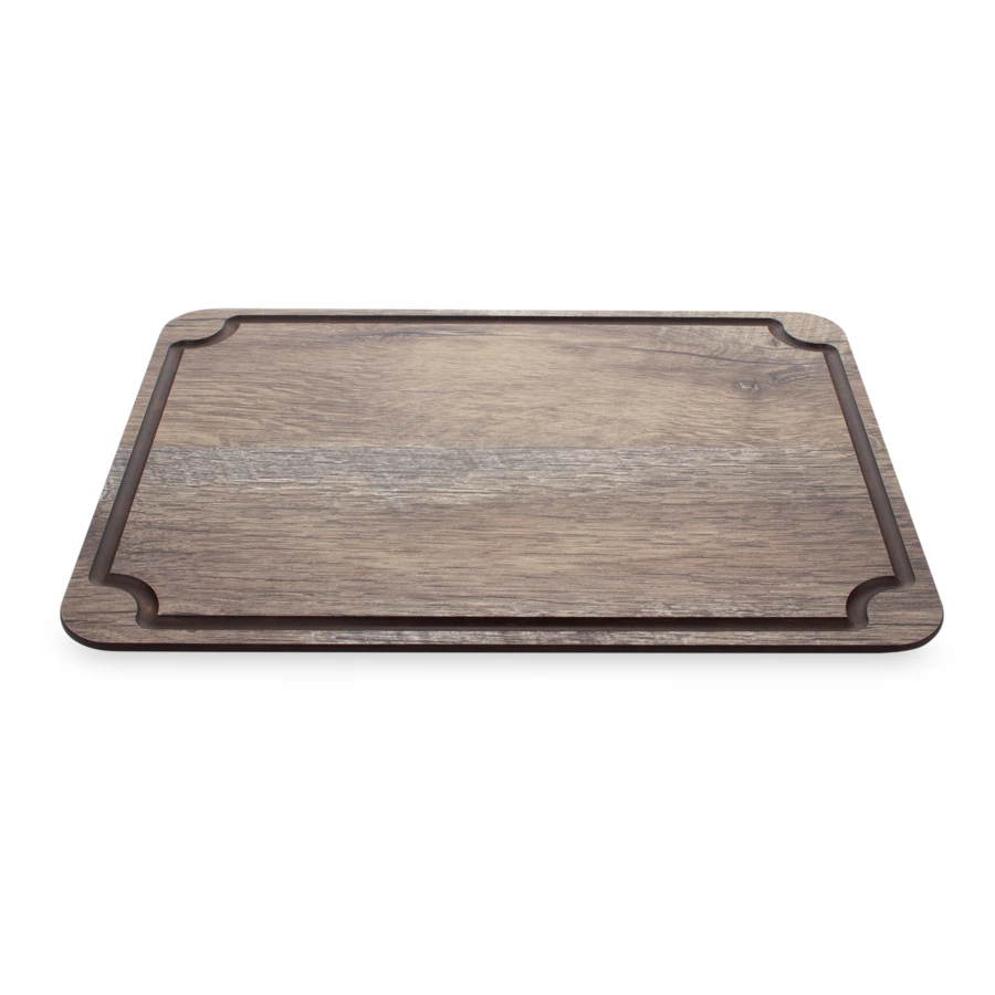 Доска для сервировки и нарезки с желобом ComposeEat Surface 29х20 см, композит, дуб мореный