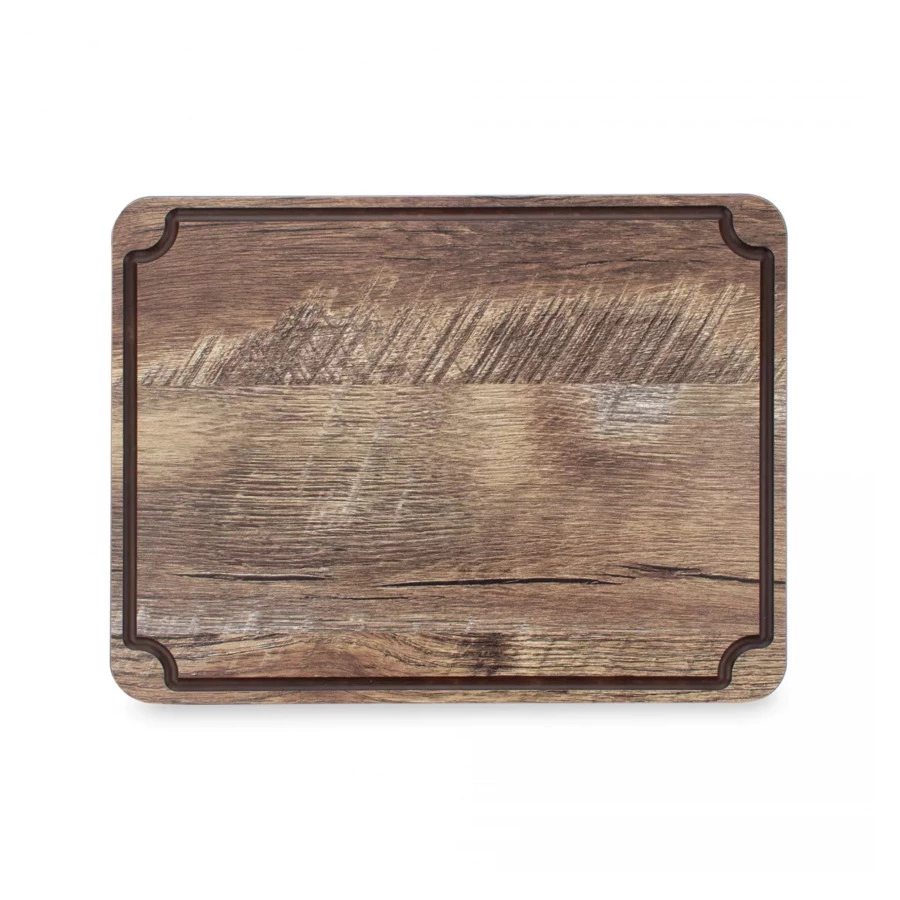 Доска для сервировки и нарезки с желобом ComposeEat Surface 33х25 см, композит, дуб мореный