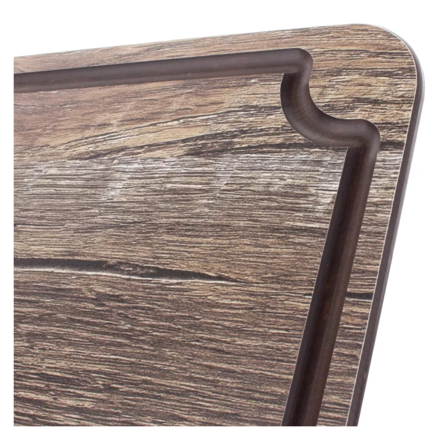 Доска для сервировки и нарезки с желобом ComposeEat Surface 33х25 см, композит, дуб мореный