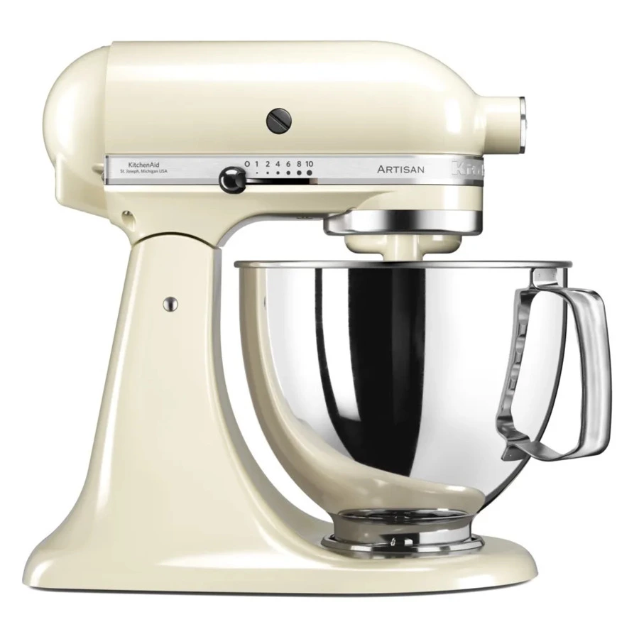 Миксер планетарный KitchenAid Artisan 4.8 л, чаша металл, 5KSM125EPL, фарфоровый белый