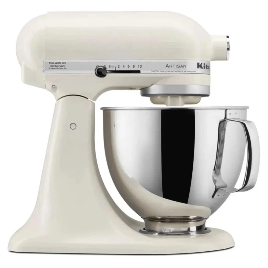Миксер планетарный KitchenAid Artisan 4.8 л, чаша металл, 5KSM125EPL, фарфоровый белый