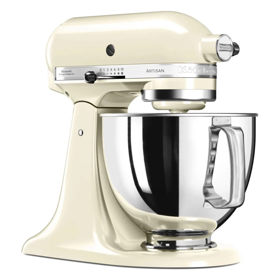 Миксер планетарный KitchenAid Artisan 4.8 л, чаша металл, 5KSM125EPL, фарфоровый белый