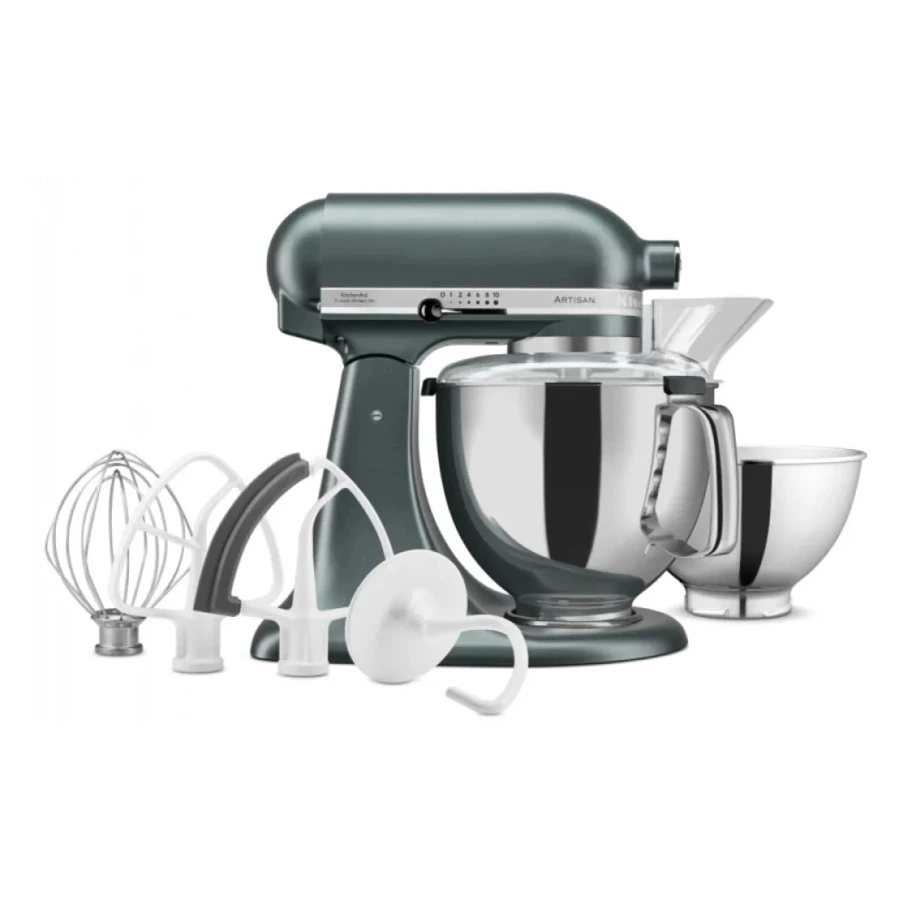 Миксер планетарный KitchenAid Artisan 4.8 л, 4 насадки, экран, 2 чаши, 5KSM175PSEJP, ягода можжевель