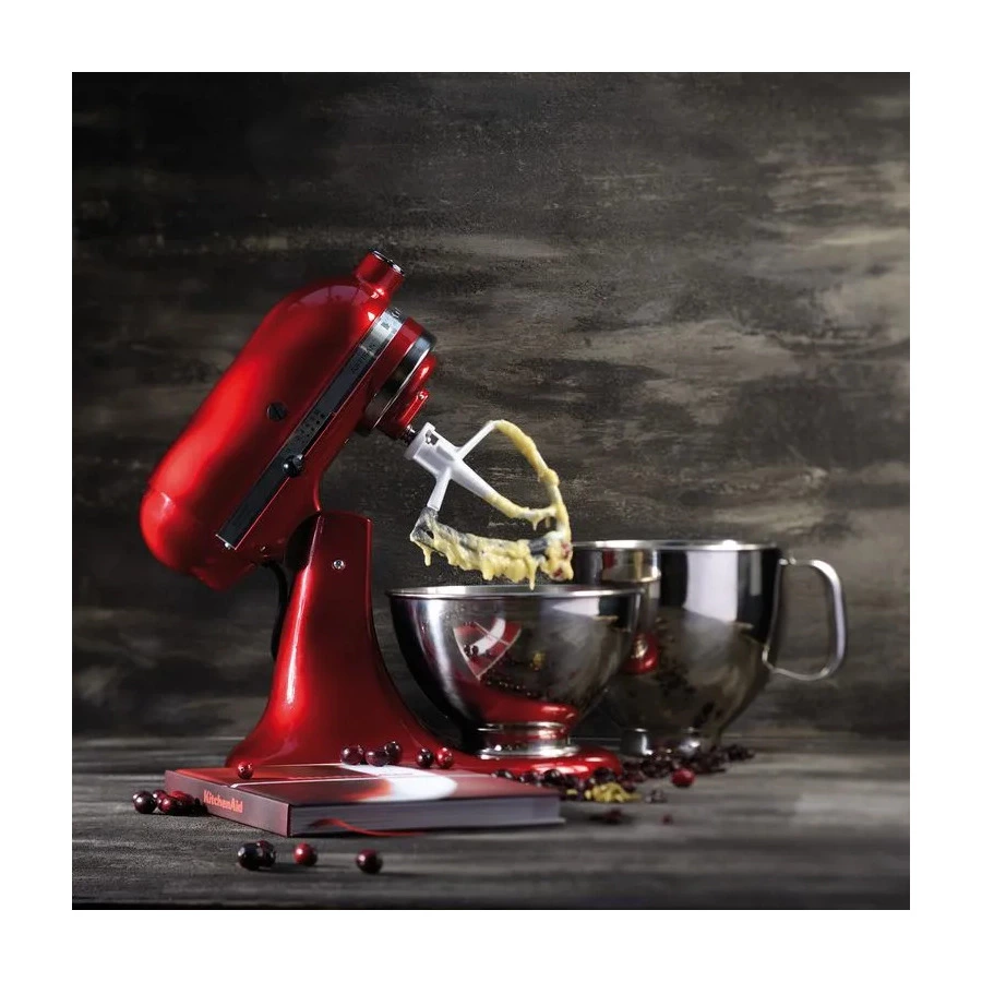 Миксер планетарный KitchenAid Artisan 4.8 л, 3 насадки, экран, чаша 3 л, 5KSM185PSEER, красный