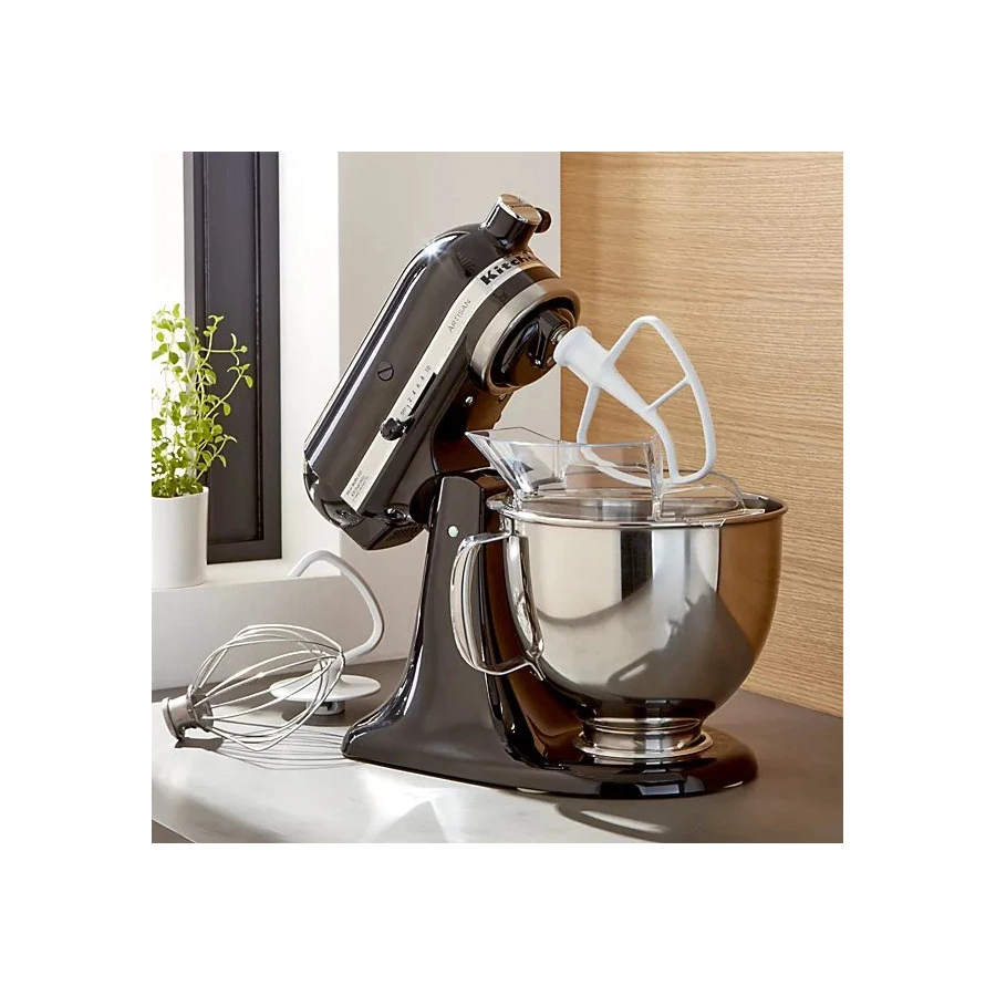 Миксер планетарный KitchenAid Artisan 4.8 л, 3 насадки, экран, чаша 3 л, 5KSM185PSEOB, черный