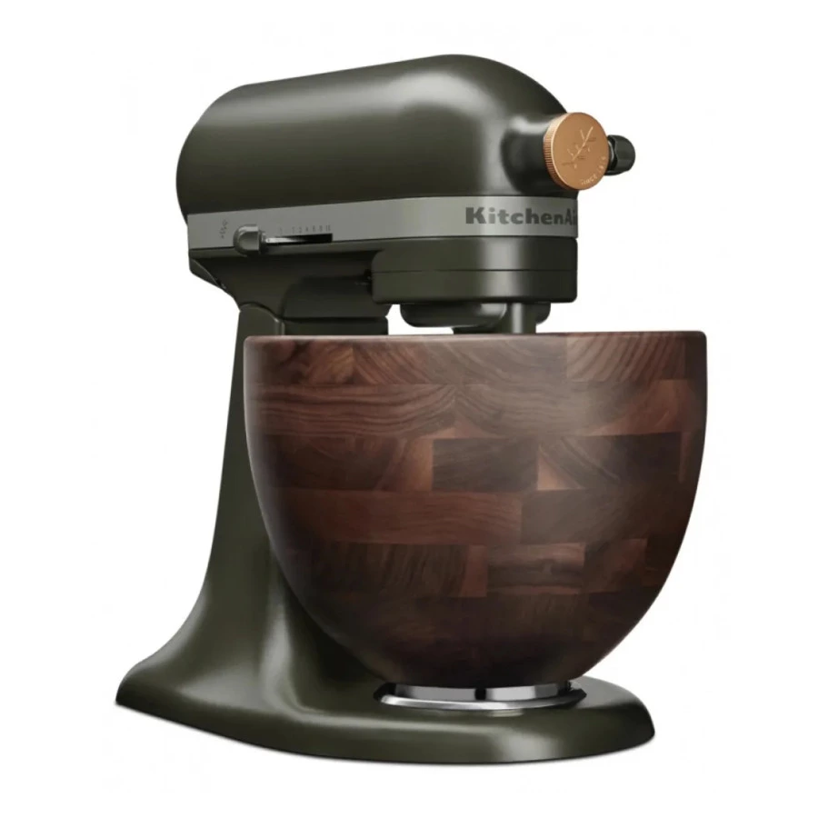Миксер планетарный KitchenAid Artisan LE Evergreen 4.7 л, чаша из ореха, 5KSM180WSEEG, темно-зеленый