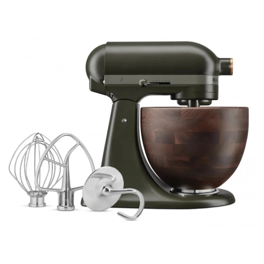 Миксер планетарный KitchenAid Artisan LE Evergreen 4.7 л, чаша из ореха, 5KSM180WSEEG, темно-зеленый