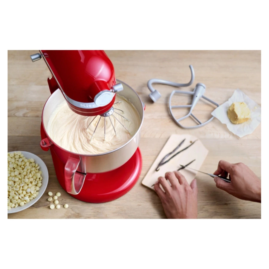 Миксер планетарный KitchenAid Artisan, подъемная чаша 5,6 л, 3 насадки, 5KSM60SPXEER, красный