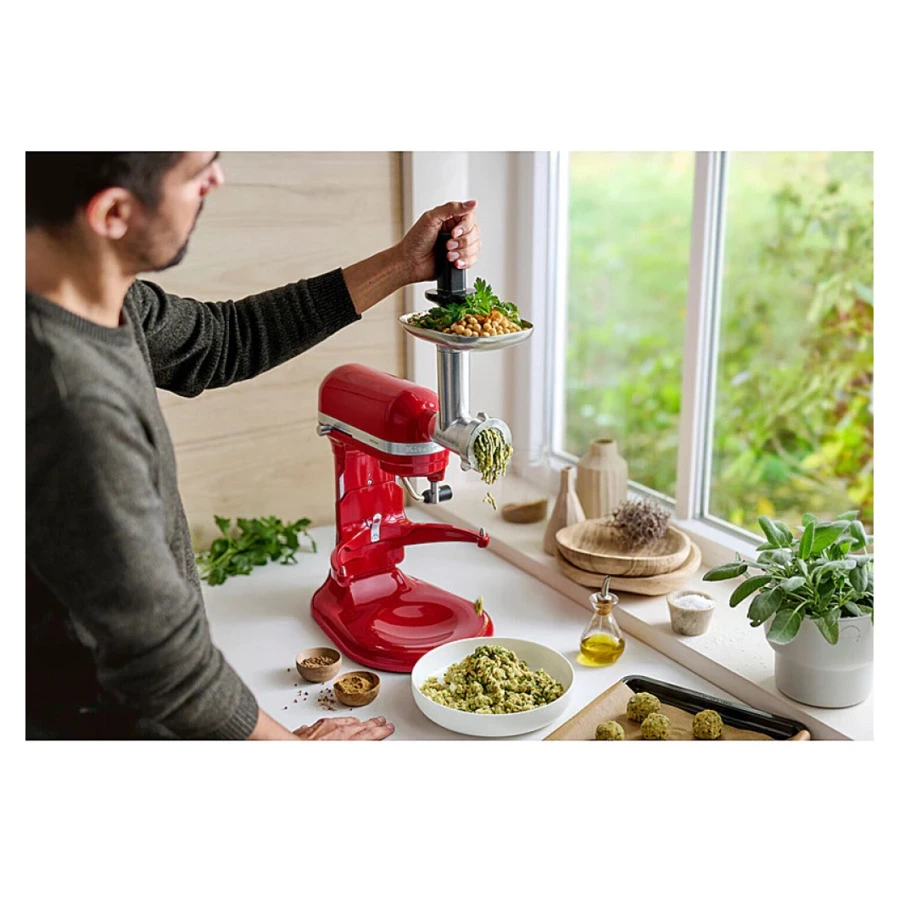Миксер планетарный KitchenAid Artisan, подъемная чаша 5,6 л, 3 насадки, 5KSM60SPXEER, красный