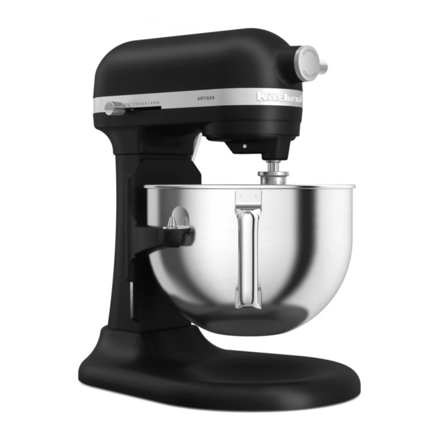 Миксер планетарный KitchenAid Artisan, подъемная чаша 5,6 л, 3 насадки, 5KSM60SPXEBM, матовый черный
