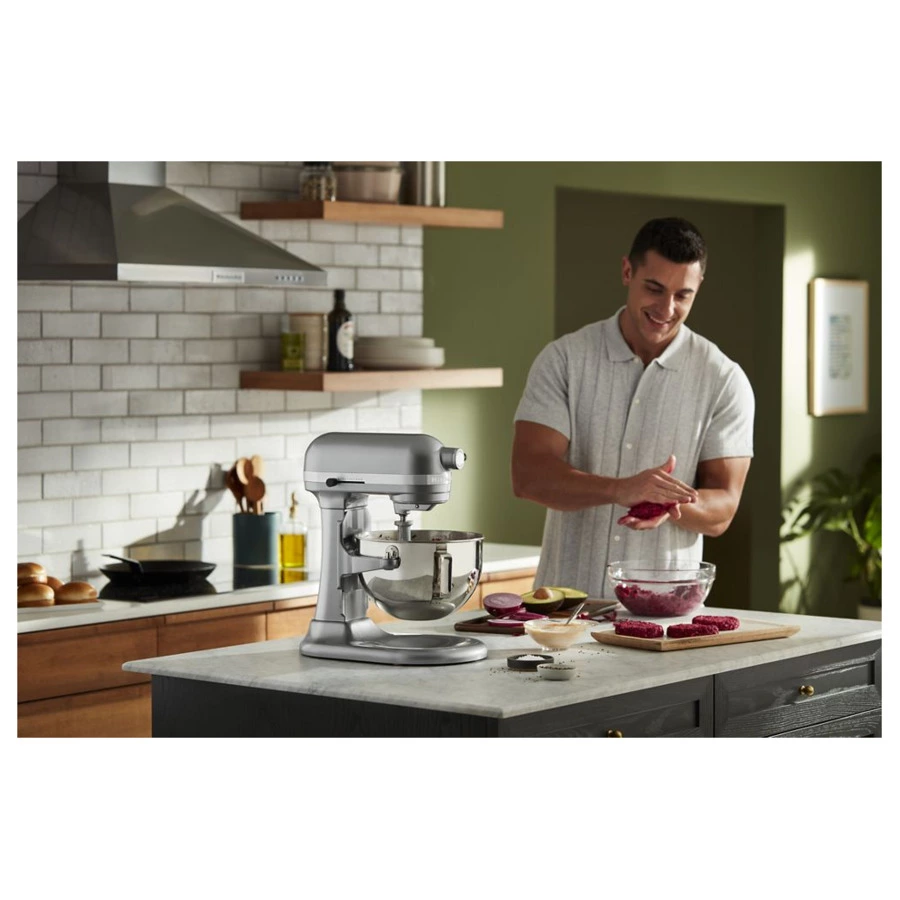 Миксер планетарный с подъемной чашей 5,2 л KitchenAid Heavy Duty 5KSM55SXXEER, красный