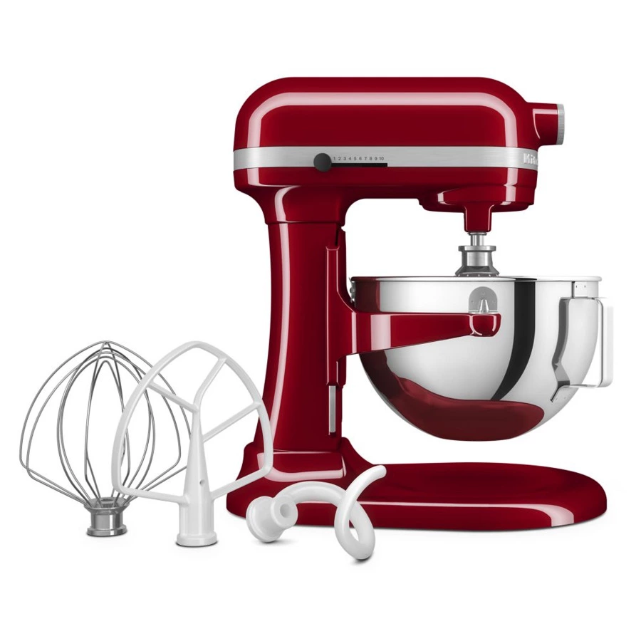 Миксер планетарный с подъемной чашей 5,2 л KitchenAid Heavy Duty 5KSM55SXXEER, красный