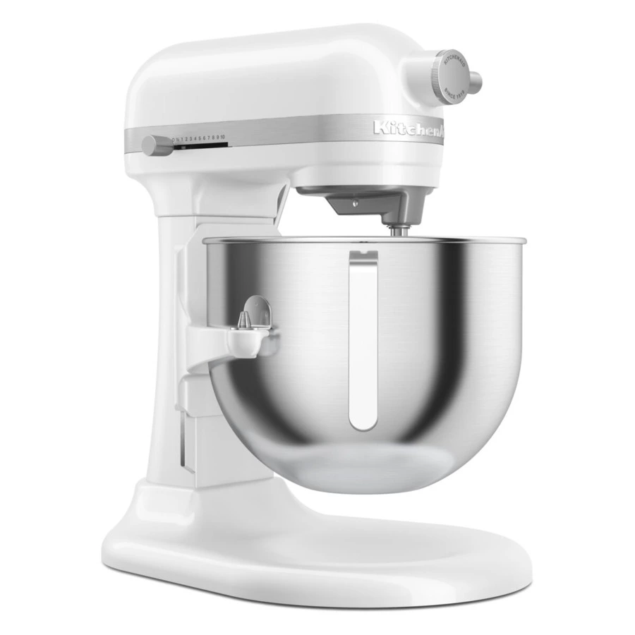 Миксер планетарный с подъемной чашей 6,6 л KitchenAid Heavy Duty 5KSM70JPXEWH, белый