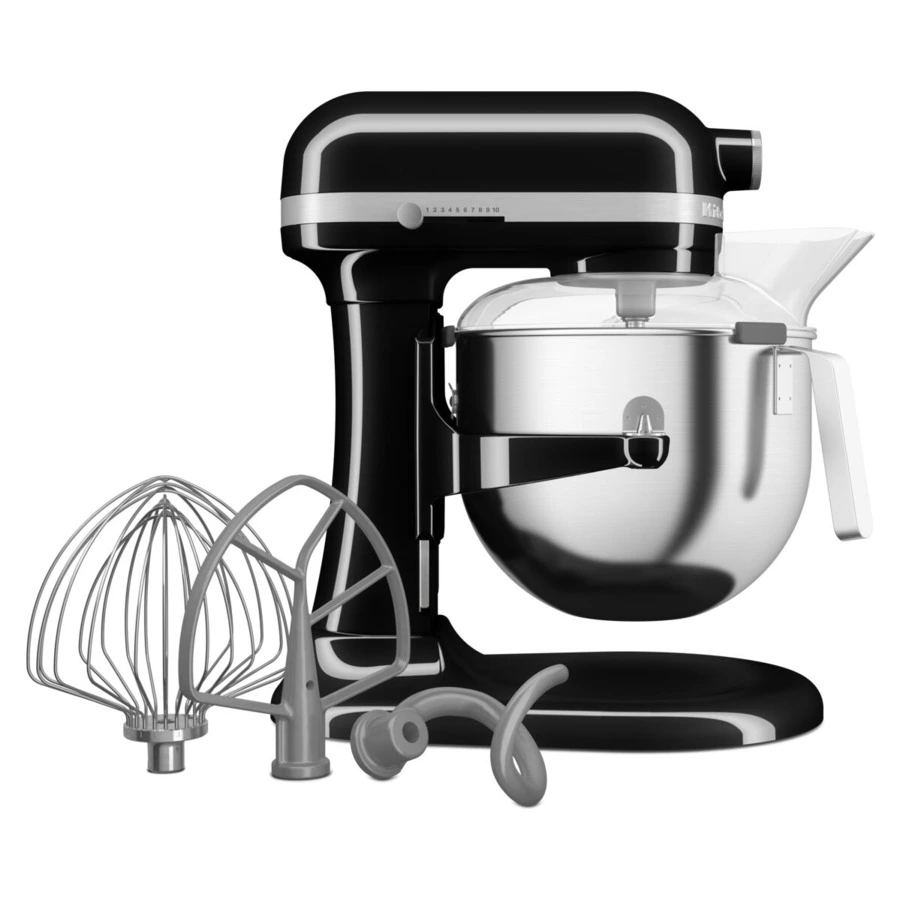 Миксер планетарный с подъемной чашей 6,6 л, KitchenAid Heavy Duty 5KSM70JPXEOB, черный