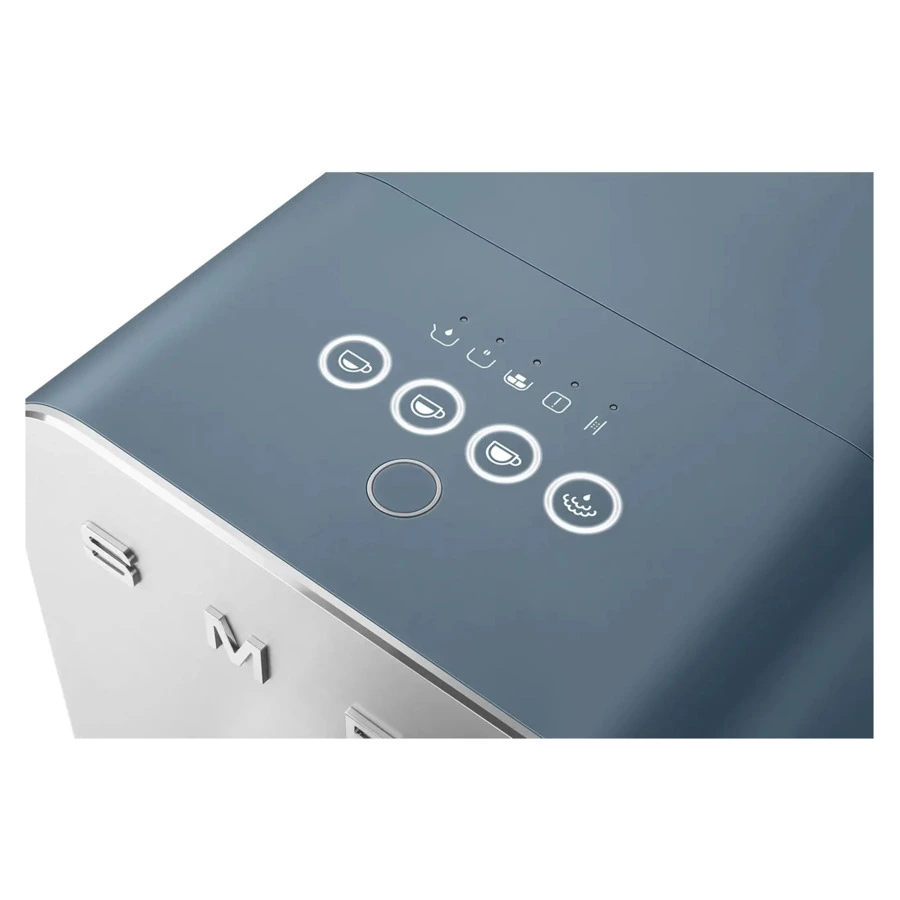 Кофемашина автоматическая SMEG BCC12SBMEU Collezione с капучинатором, синий шторм