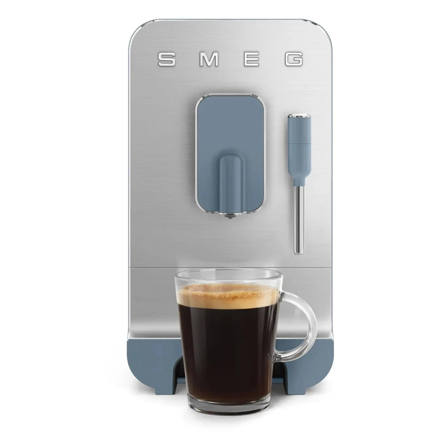 Кофемашина автоматическая SMEG BCC12SBMEU Collezione с капучинатором, синий шторм