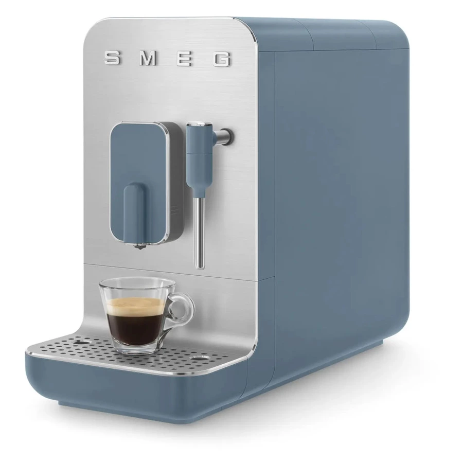 Кофемашина автоматическая SMEG BCC12SBMEU Collezione с капучинатором, синий шторм