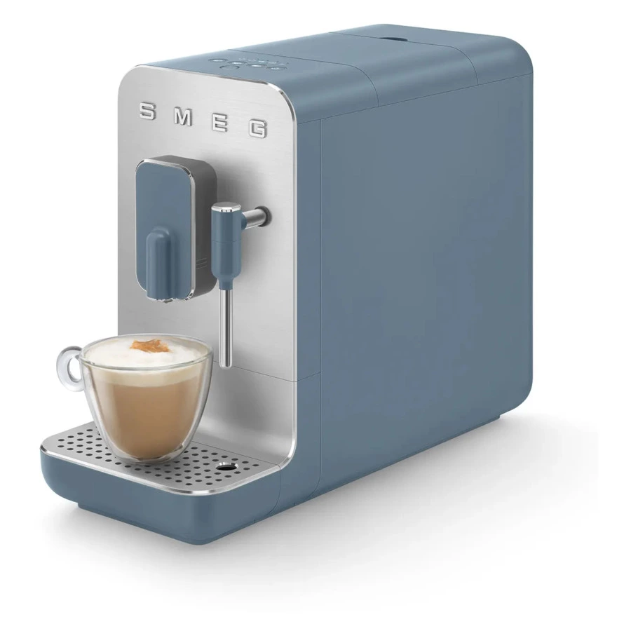 Кофемашина автоматическая SMEG BCC12SBMEU Collezione с капучинатором, синий шторм