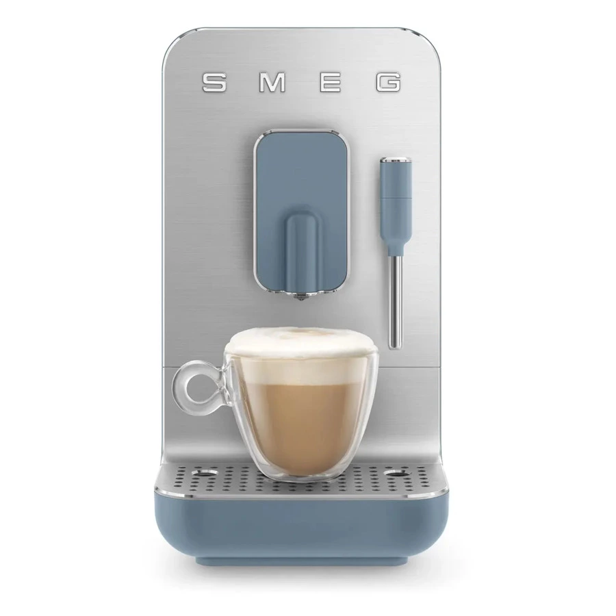 Кофемашина автоматическая SMEG BCC12SBMEU Collezione с капучинатором, синий шторм