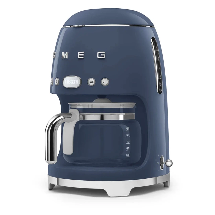 Капельная кофеварка SMEG DCF02NBEU 1050 Вт, кувшин 1,25 л, с подогревом, темно-синий (Navy Blue)