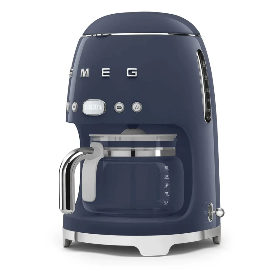 Капельная кофеварка SMEG DCF02NBEU 1050 Вт, кувшин 1,25 л, с подогревом, темно-синий (Navy Blue)