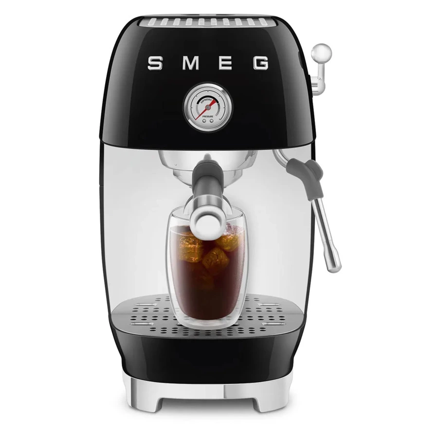 Кофемашина-эспрессо рожковая SMEG ECF03BLEU, литой алюминий, черный