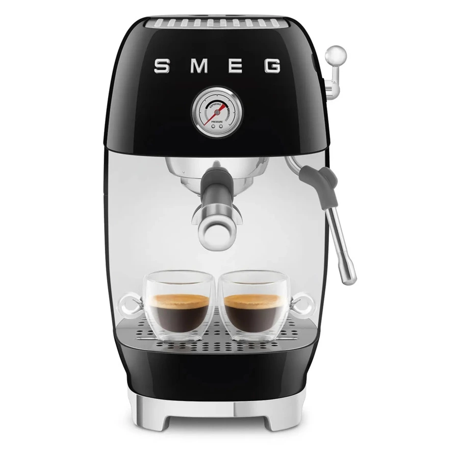 Кофемашина-эспрессо рожковая SMEG ECF03BLEU, литой алюминий, черный