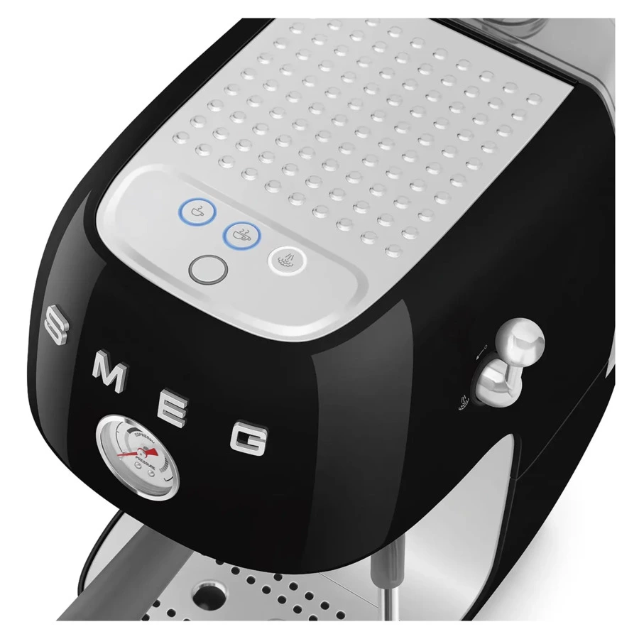 Кофемашина-эспрессо рожковая SMEG ECF03BLEU, литой алюминий, черный