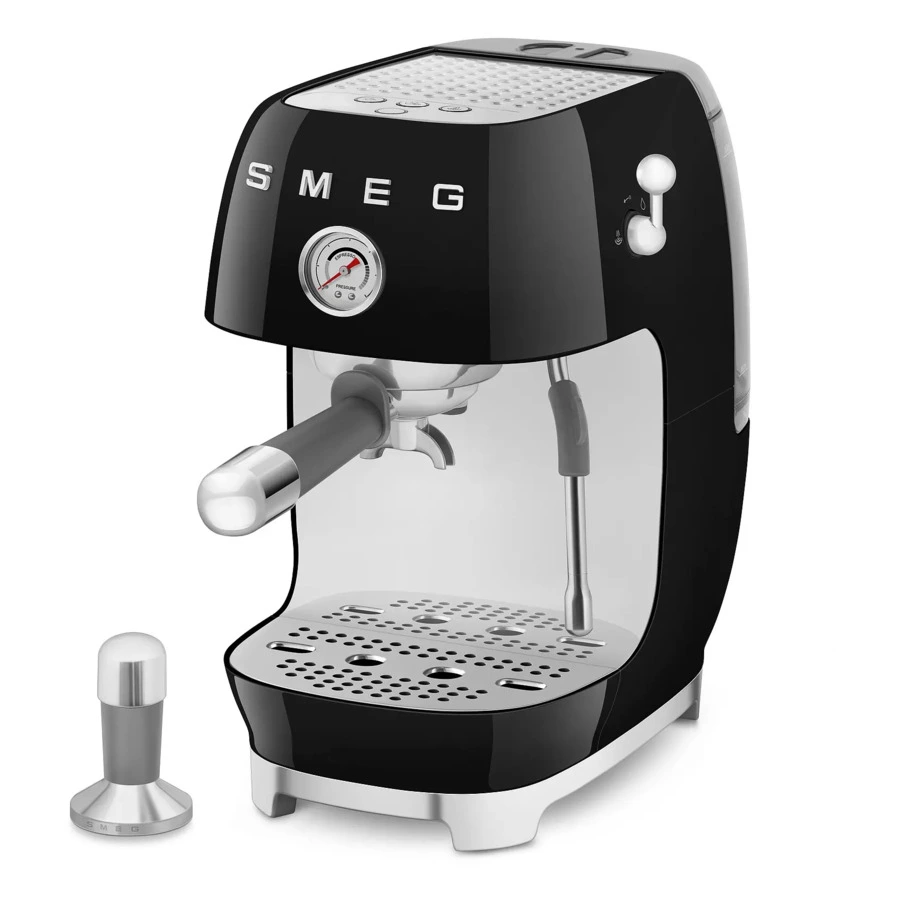 Кофемашина-эспрессо рожковая SMEG ECF03BLEU, литой алюминий, черный