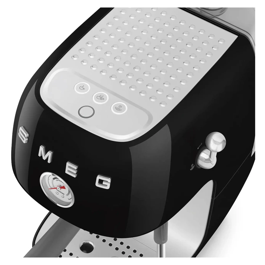 Кофемашина-эспрессо рожковая SMEG ECF03BLEU, литой алюминий, черный