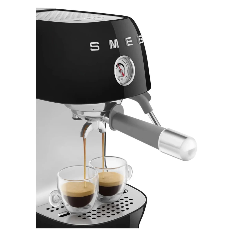 Кофемашина-эспрессо рожковая SMEG ECF03BLEU, литой алюминий, черный