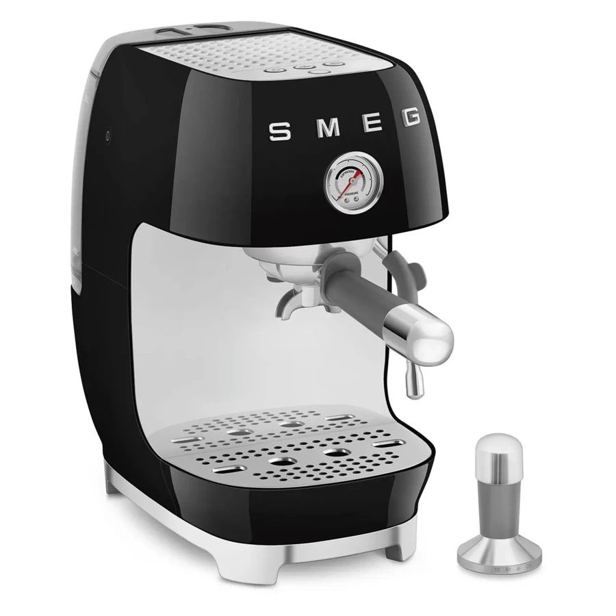 Кофемашина-эспрессо рожковая SMEG ECF03BLEU, литой алюминий, черный