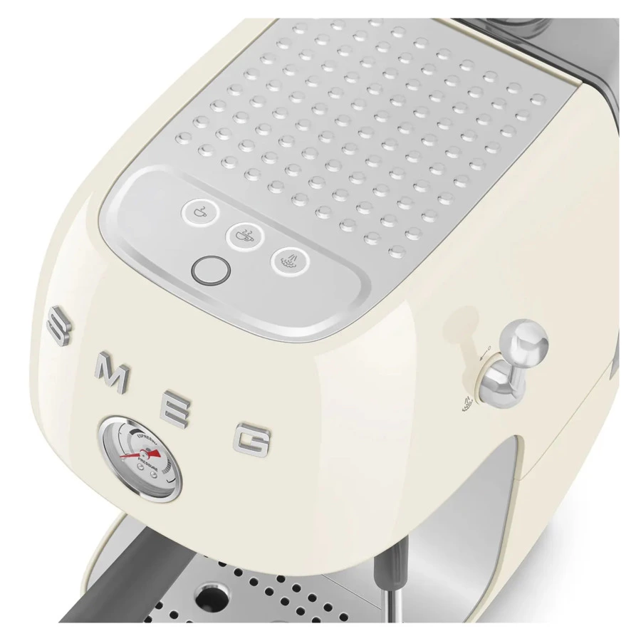Кофемашина-эспрессо рожковая SMEG ECF03CREU, литой алюминий, кремовая