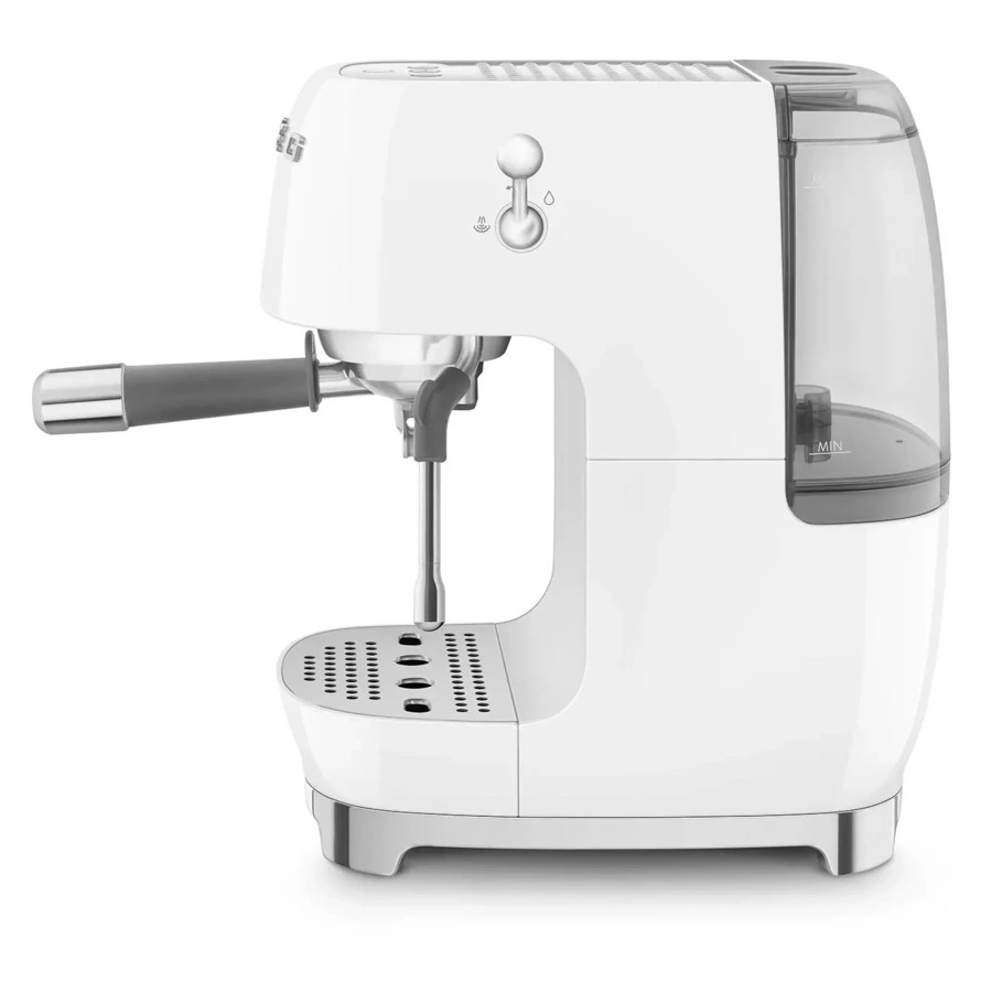 Кофемашина-эспрессо рожковая SMEG ECF03WHEU, литой алюминий, белая