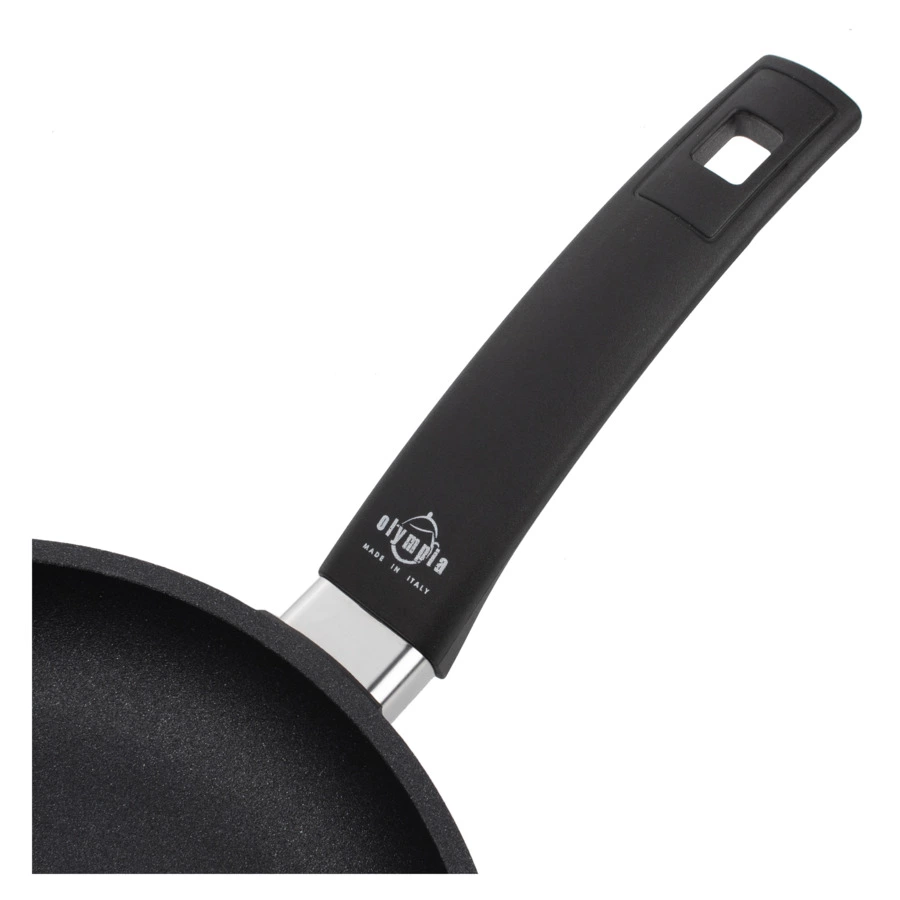 Сковорода антипригарная с фиксированной ручкой OLYMPIA Supreme, 24 см, алюминий литой с титаном