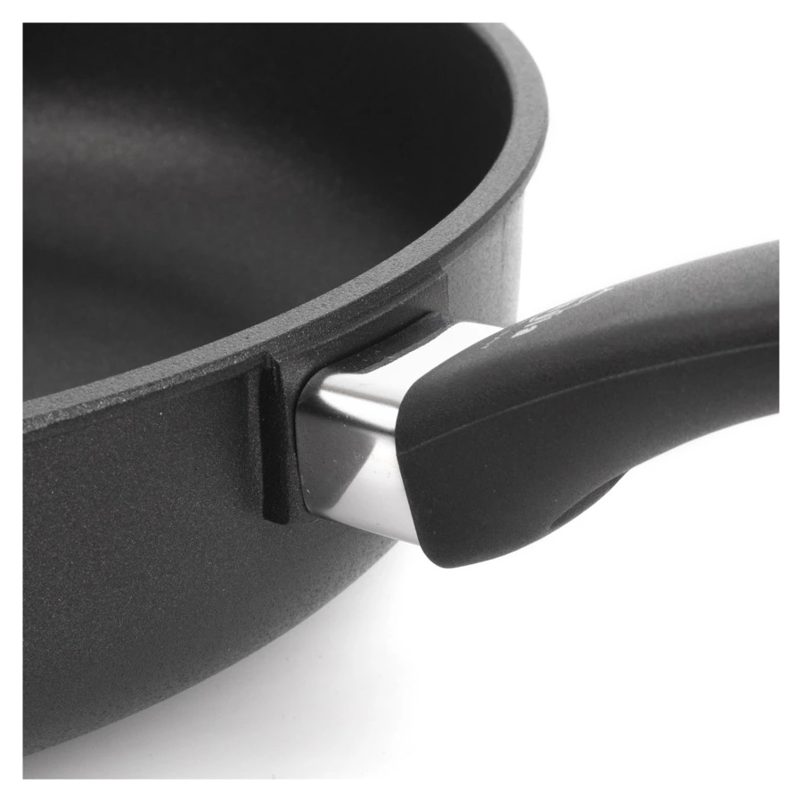 Сковорода глубокая с фиксированной ручкой OLYMPIA Supreme, 28 см, алюминий литой с титаном