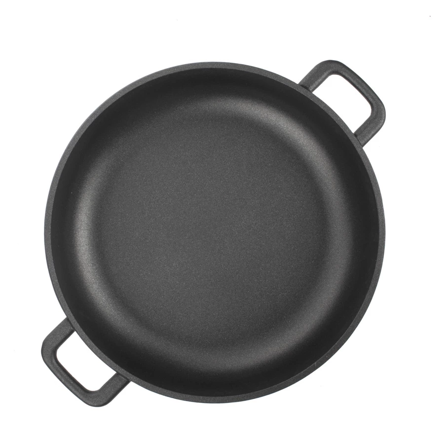 Сотейник антипригарный с двумя ручками OLYMPIA Supreme 4,6 л, Д28хН7,5 см, алюминий литой с титаном