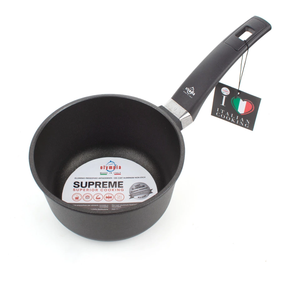 Ковш антипригарный OLYMPIA Supreme, 1,9 л,  Д16хН9,5 см, алюминий литой с титаном