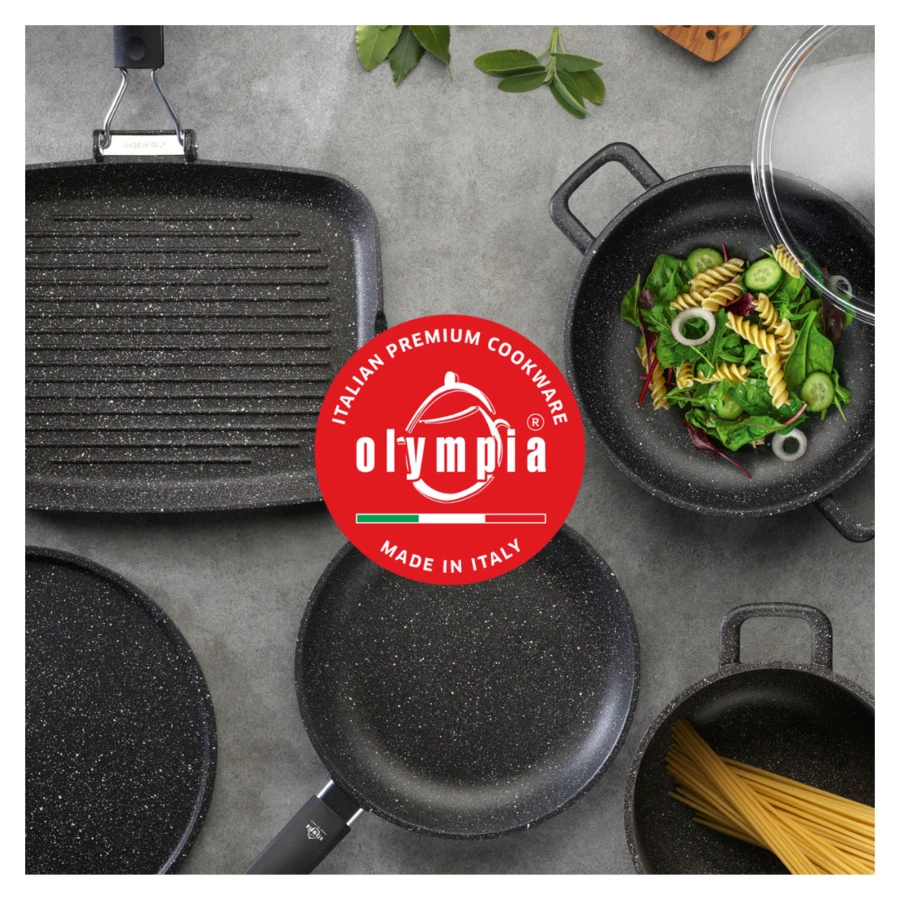 Сковорода блинная антипригарная OLYMPIA Hard Cook Fix, 20 см, алюминий литой